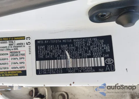 2006 Toyota Corolla S из США, поврежденный, VIN 2T1BR32E26C681270